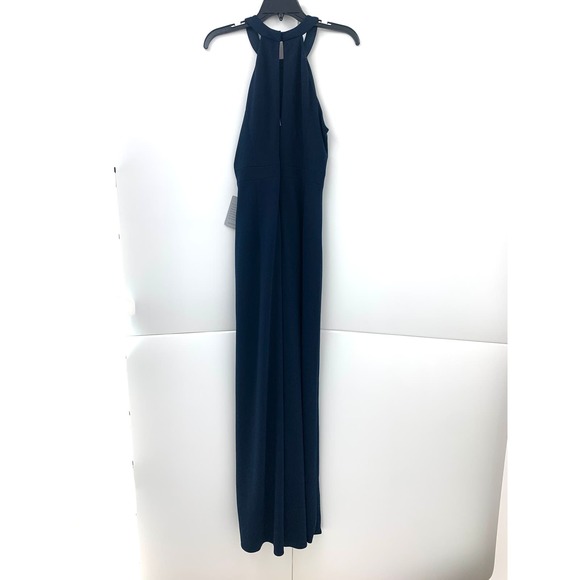 Dressy Collection By Vivian Diamond Gala Evening wear Jumpsuit Navy Medium - Picture 1 of 5